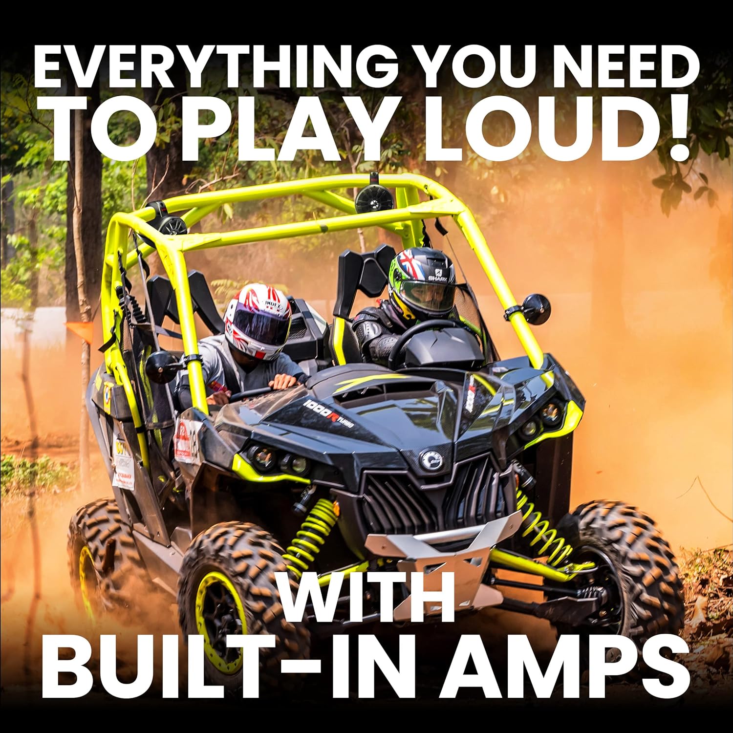 BOSS Audio Systems BM40AMPBT ATV UTV Waketower Speaker System - Bluetooth, 500 Watts of Power Per Pair, 4 Inch Woofer, Full Range, 2 Way, Marine grade, Weatherproof, Sold in Pairs