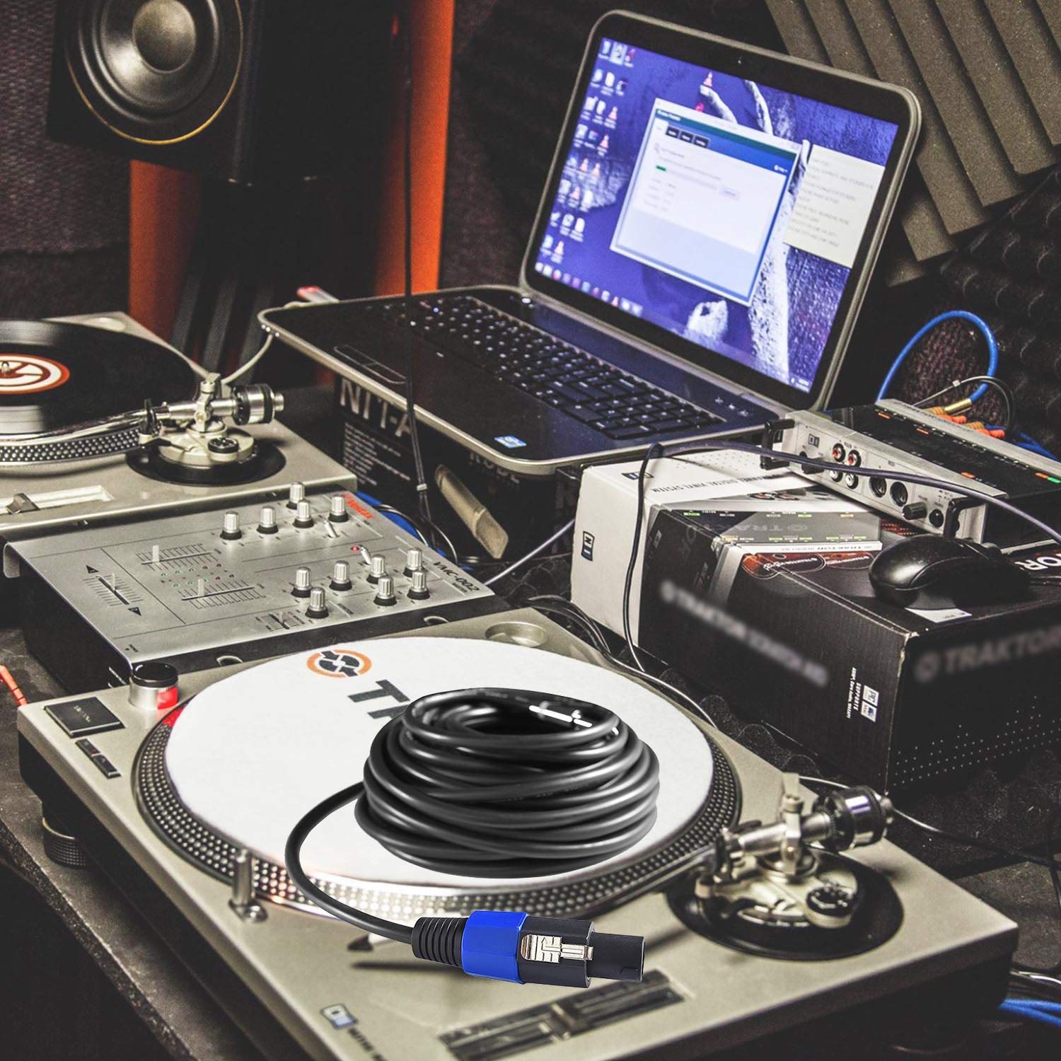 2Pack 100 ft Speakon to 1/4