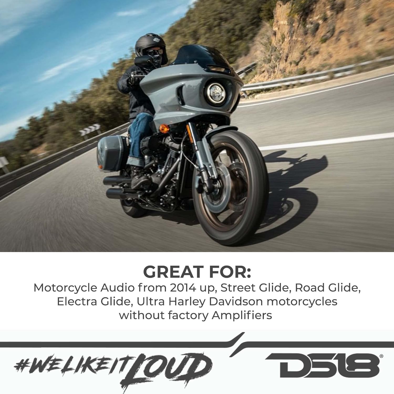 DS18 RY-Harness.HD Harley Davidson Plug and Play Harness for Amplifiers, 4 Channel RCA Pre-Output Ready to Use - Great for Upgrade Your Motorcycle Sound System