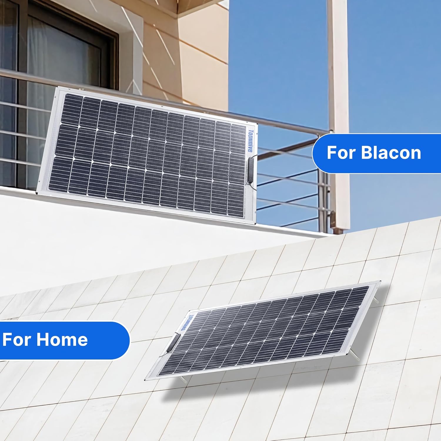 Bifacial 100W 12V Solar Panel 9BB Monocrystalline Cell 12 Volt for Marine RV Trailer Boat Cabin Van Car Uneven Surfaces 12V Battery Charge