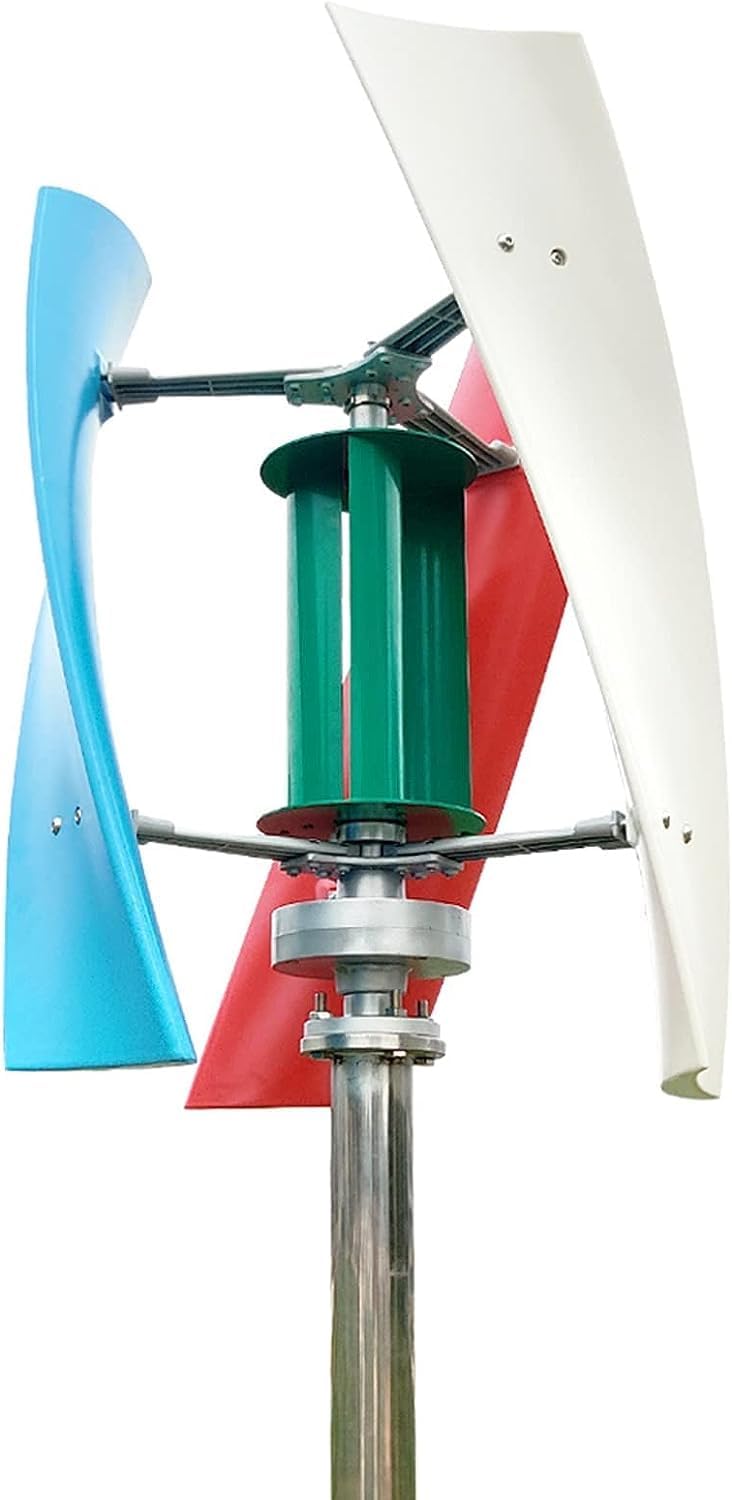 CAJUCA 8000W 12V 24V 48V Vertical Wind Turbine Kit Three-Phase Wind Turbine with Controller Small Free Energy Wind Turbine Power
