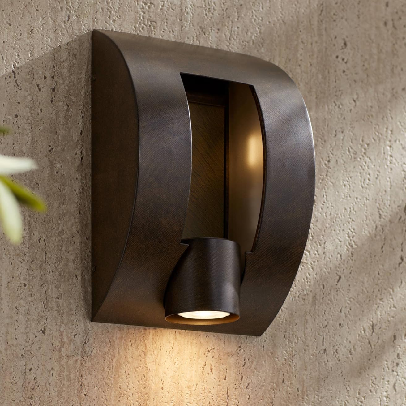 Franklin Iron Works Modern Industrial Outdoor Wall Light ADA Compliant Fixture Brown Bronze 12