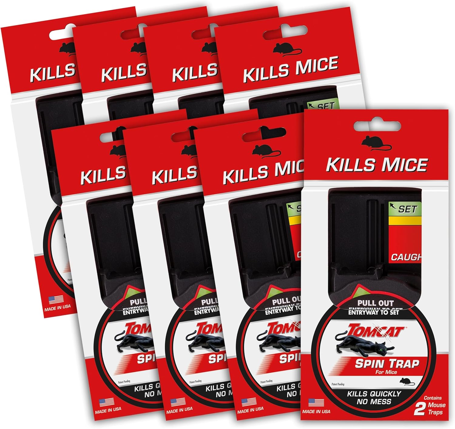 Tomcat Spin Trap for Mice, Kills Mice Quickly, No Mess, 16 Traps