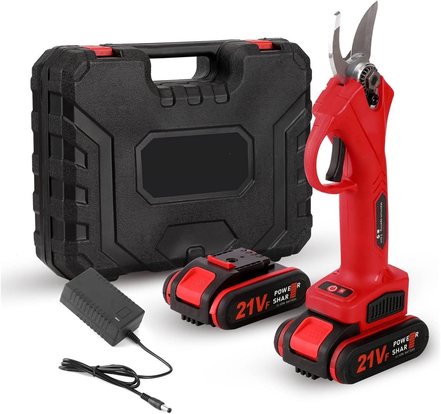 21V Cordless Electric Pruning Shears Pruning Garden Scissors Bonsai Tree Pruning Branches Battery Cutter Landscaping Garden Tool