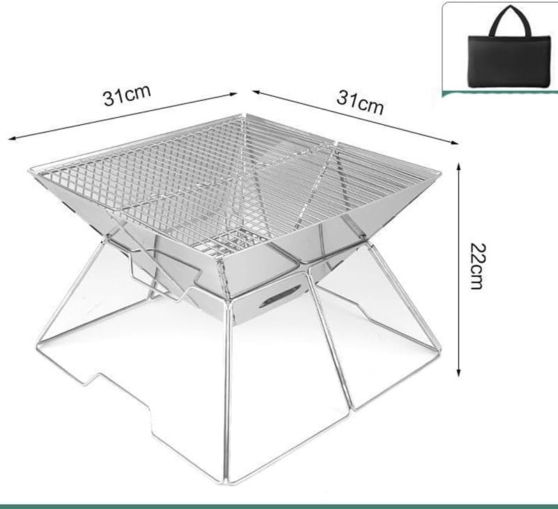 Outdoor Fireplaces Portable Wood Stove Camping Fire Heater Folding Hike Barbecue BBQ Grill Stand Outdoor Fire Pits