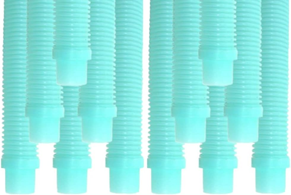 Puri Tech 12 Pack Universal Pool Cleaner Suction Hose 48 Inches Long Aqua Color for Kreepy Krauly, Baracuda G3/G4, Navigator, & More Universal Fit 4' Feet Long
