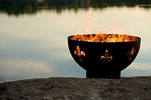 36 in. Fleur De Lis Match Lit Fire Pit, Propane
