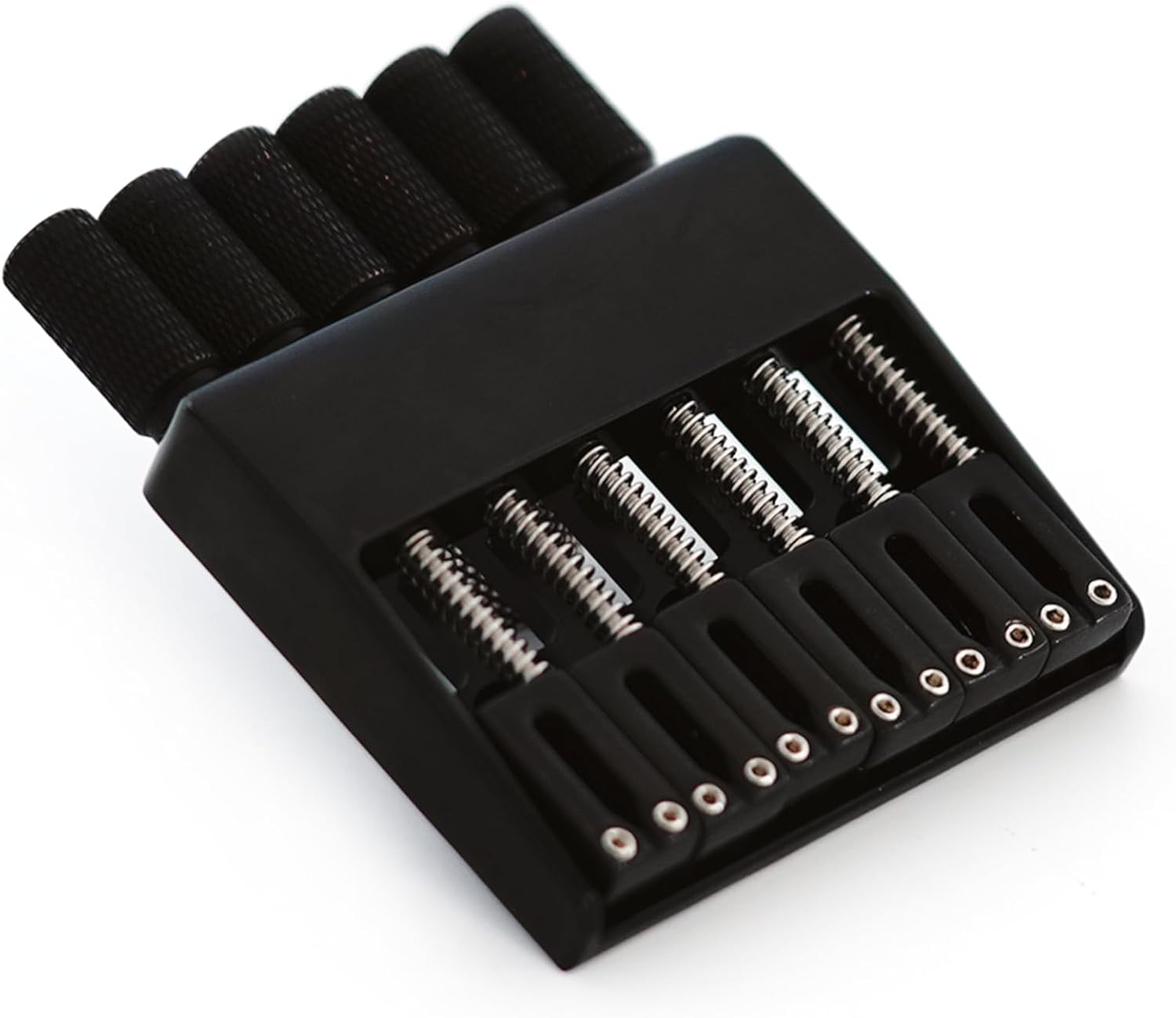 Guyker Headless Bridge Tailpiece and Bridge String Lock for 6 String Headless Guitar Accessories (WT001, Black)