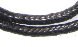 The Bead Chest Vintage Czech Snake Beads - Full Strand of Interlocking Glass Vertebrae Beads (Black, Small)