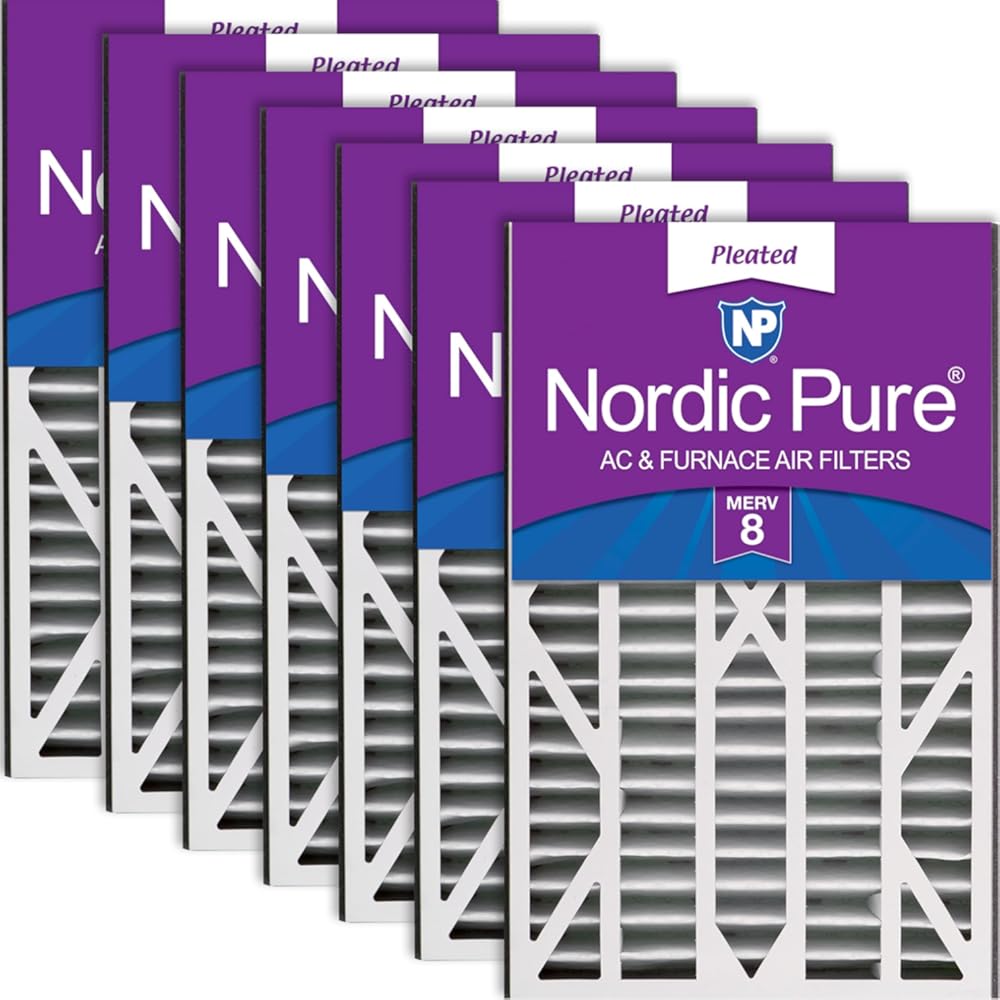 Nordic Pure 16x25x3 (15 13/16 x 24 5/16 x 3) MERV 8 Trion Bear Cub 255649-101 Replacement Pleated AC Furnace Air Filters