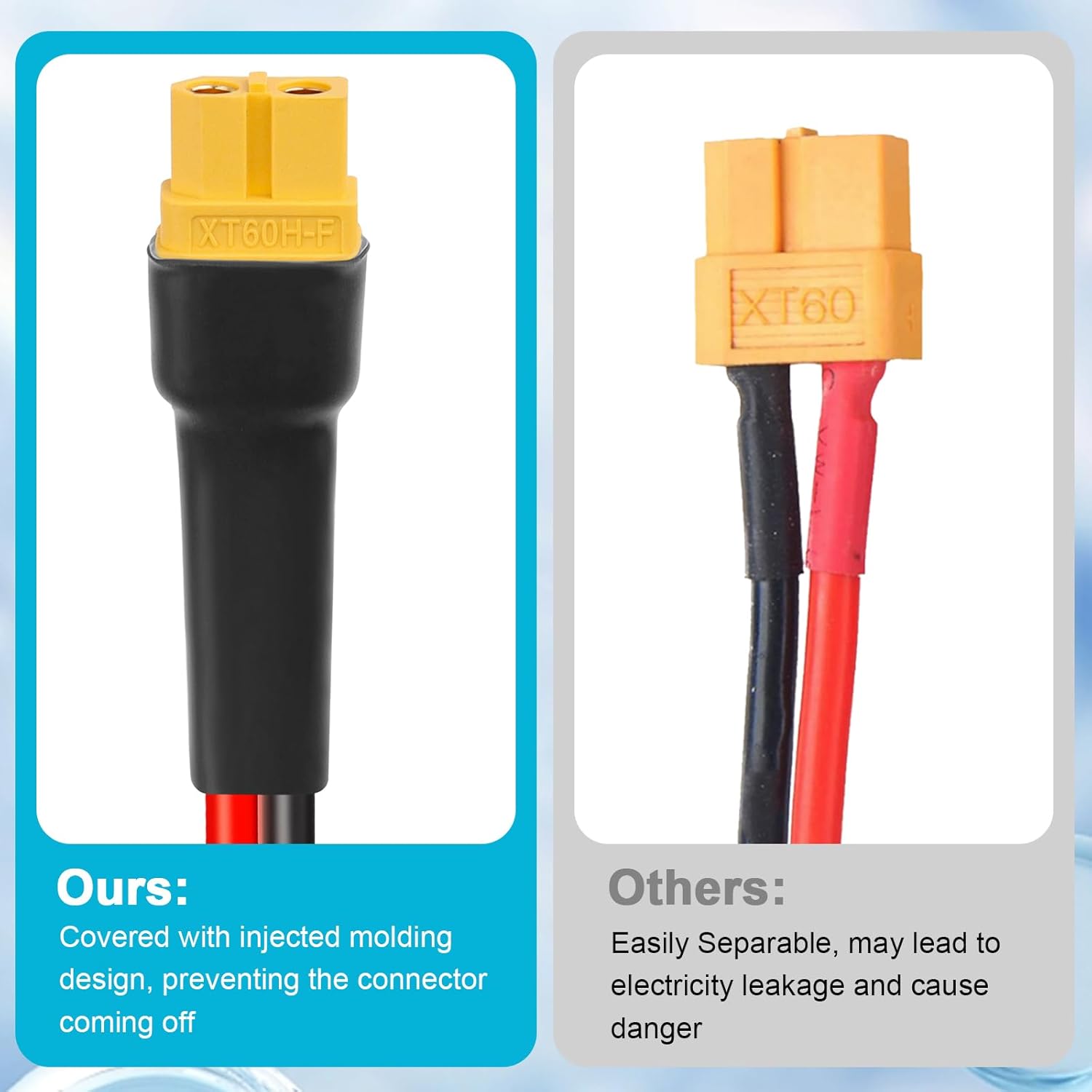 10AWG 40FT XT60 Extension Cable 2 3 5 10 15 20 25 30 35 40 50 75 100FT XT60 Female to Male Connector for Portable Power Station Solar Panel RC Battery