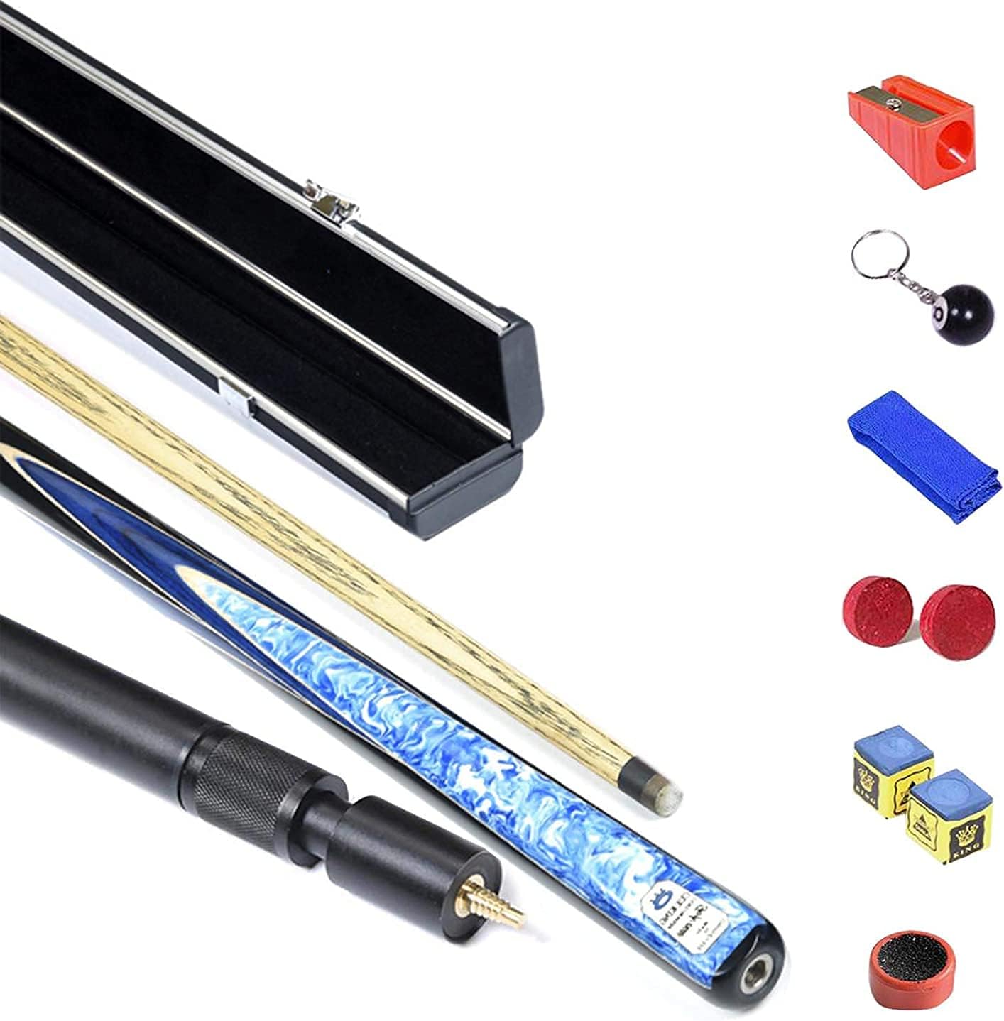 Professional Pool Stick, Billiard Stick with Integration Pool Cue Kit with Cleaning Towel and Other Accessories,11.5Mm Tip 145Cm/57In Cue(Color:C;Size:145cm/57in)