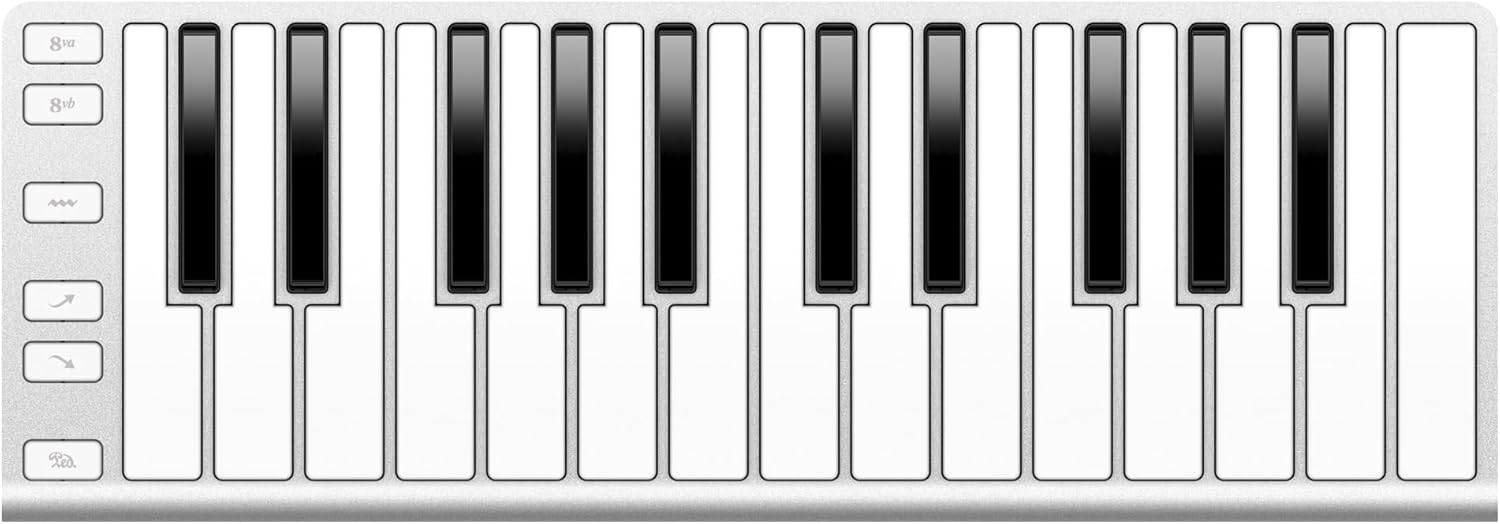 Xkey 25 USB MIDI Keyboard - Apple-Style Ultra-Thin Aluminum Frame, 25 Full-Size Velocity-Sensitive Keys, Polyphonic Aftertouch, Ultra-Low Latency, Simply Plug & Play on iPad, iPhone, Mac, PC