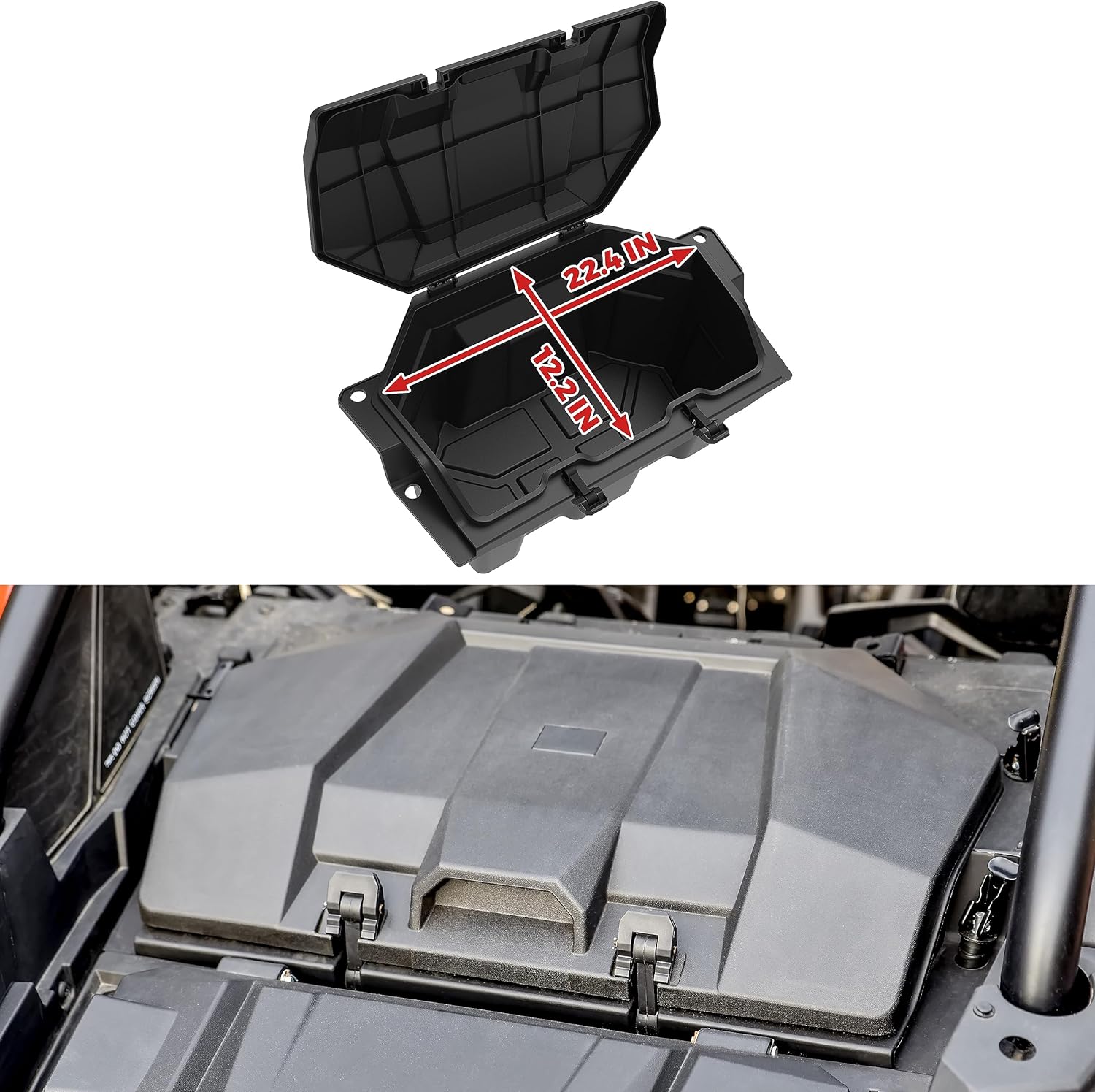 Forward Cargo Box for RZR PRO XP 20-25, 73 QT Forward UTV Water Resistant Storage Bed Box for Polaris RZR Turbo R/RZR PRO XP 4 Sport 2022-2025 Accessories (Replacement #2883751)