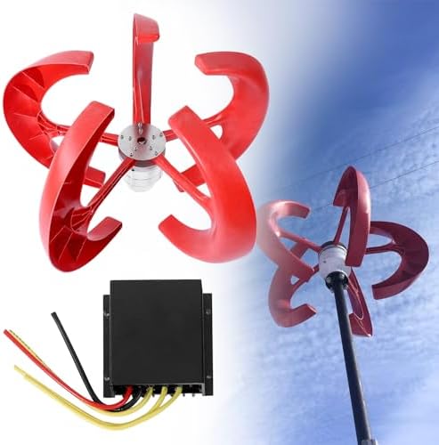 3000W Wind Turbine Generator with Controller - 5 Blade 24V AC Permanent Magnet Generator for Home & Street Lighting, High Efficiency Renewable Energy Solution