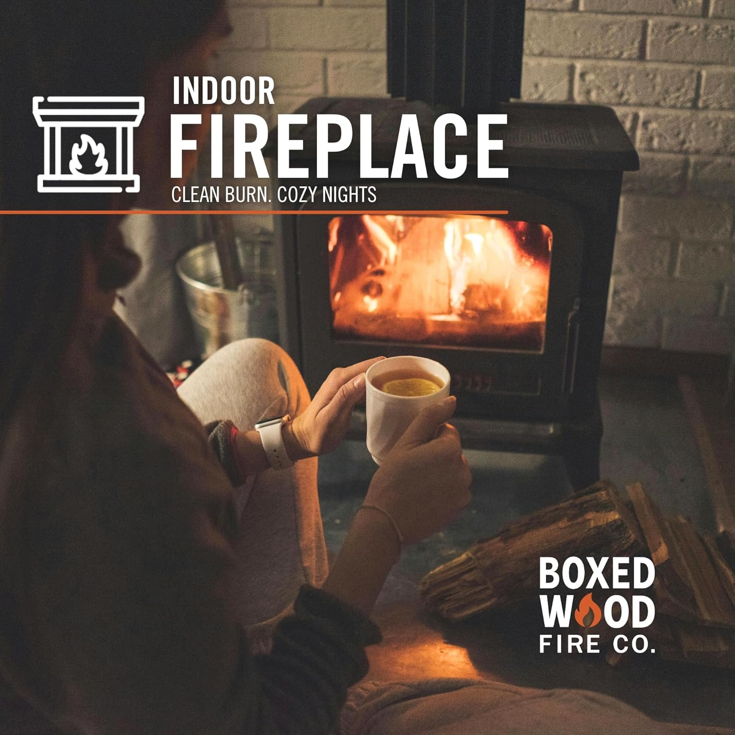 Piñon & Juniper Aromatic Firewood Box, Approximately 34 Pounds (1.5 Cubic Feet), Logs Measure Between 8-14 Inches