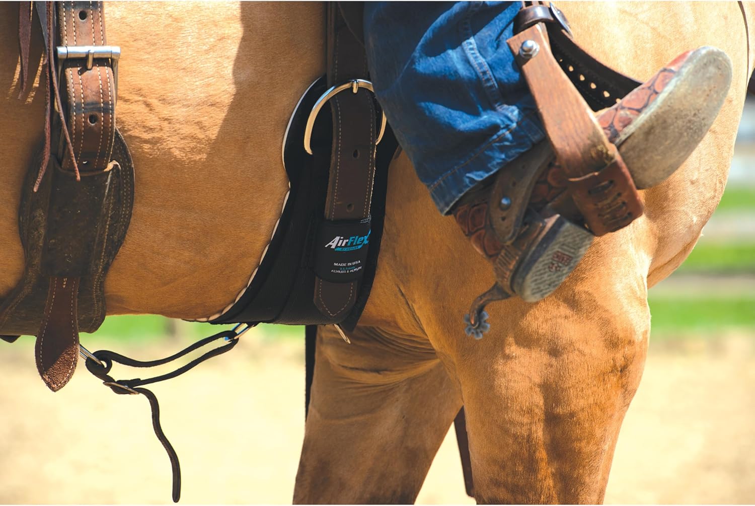 Airflex ‎Roper Horse Cinch, Anti-Slip Nylon Webbing Saddle Cinch Girth with Flat Buckle, Western Horse Riding Supplies, ‎Black