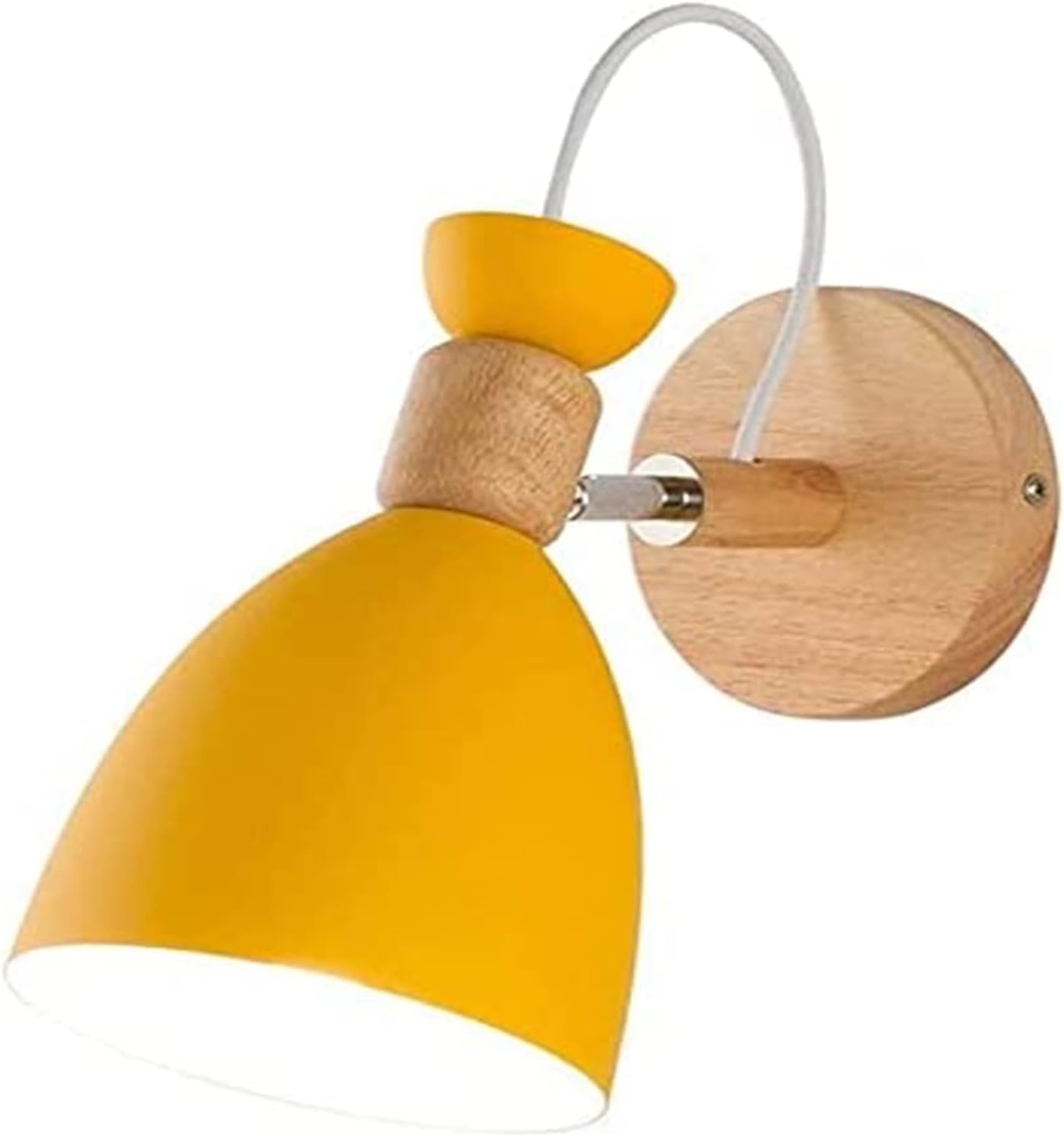 Nordic Adjustable Wall Sconce Lights Macaron Metal Bedroom Bedside Lamp Fashion Deco E27 Reading Light Wall-Mounted Indoor Lighting Fixture (Color : Grey) Pink(Natural)