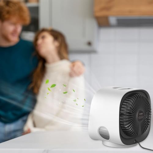 Oribreeze Air Conditioning,Mini Portable Rechargeable Desktop Air Cooler with 3 Wind Speed,Multifunctional Low Noise Air Conditioner for Office,Bedroom,Shcool /1667