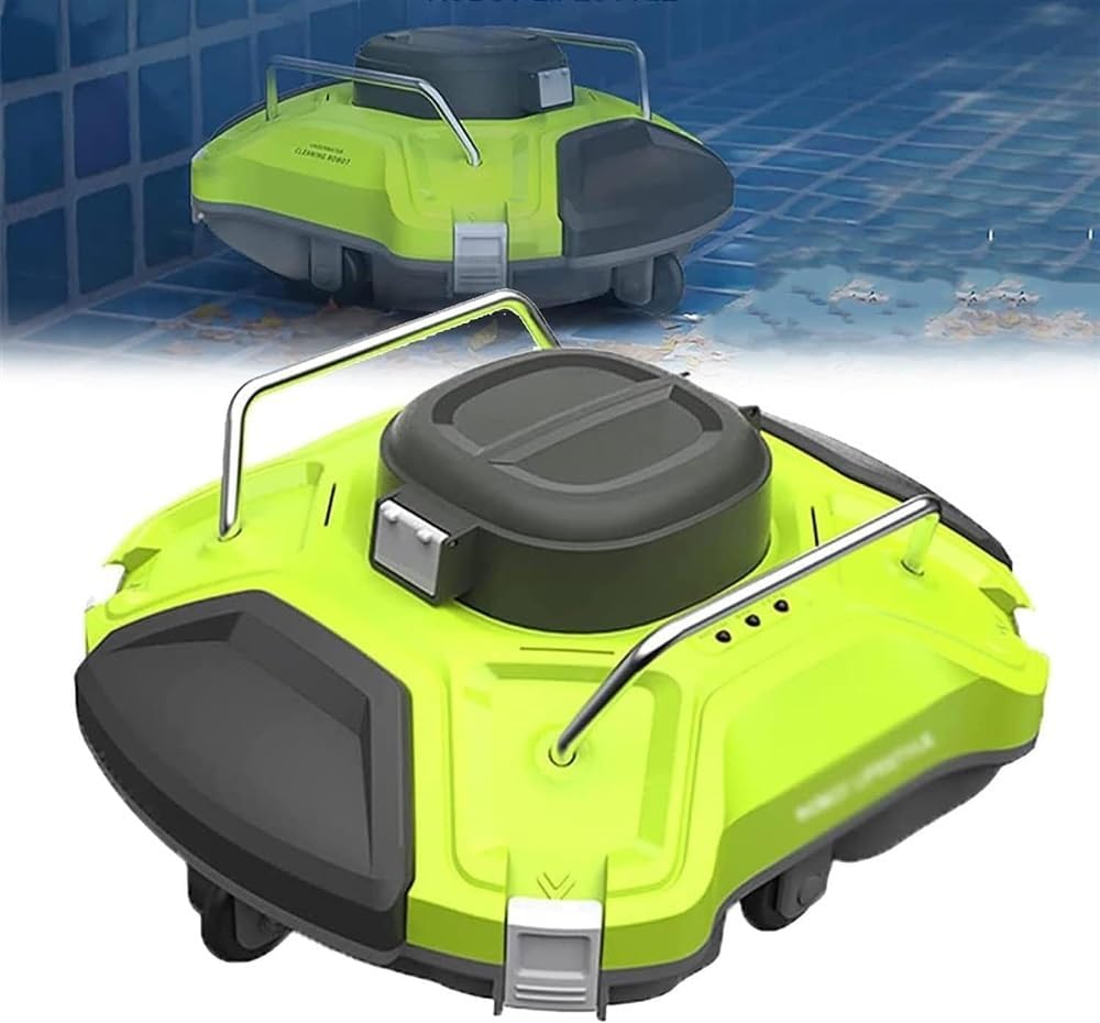 Swimming Pool Cleaner Robot, Automatic Pool Vacuum Cleaner, Wireless Intelligent Cleaning Underwater Cleaning Suction Device Rechargeable 90 Mins Runtime