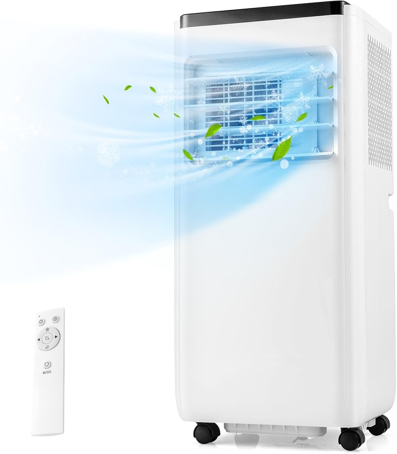 KOTEK Portable Air Conditioners, Cools up to 350 Sq.Ft, 4-in-1 AC Unit for Bedroom with Auto Mode, Dehumidifier, Child Lock & Installation Kit, Room Air Conditioner Portable for Home Office (10000BTU)