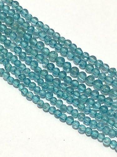 4 starnds natural sky apatite beads plain round 2 to 2.5 mm 13 sky apatite lot!apatite beads