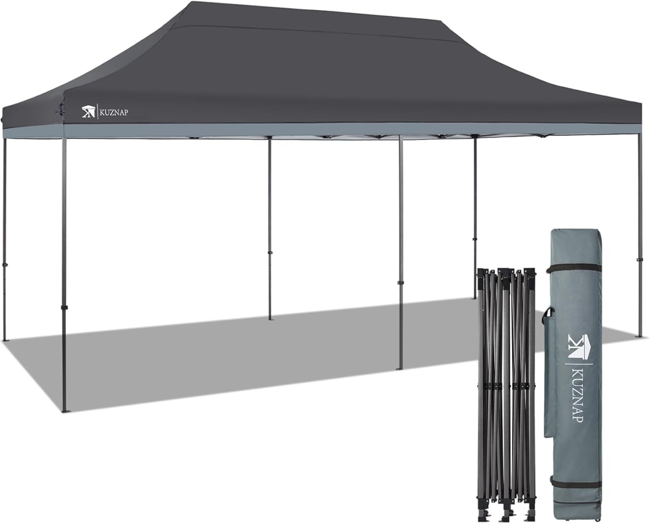 10x20 Canopy Tent Portable Pop Up Canopy Heavy Duty Outdoor Canopy with Wheeled Bag Bonus 6 Sandbags, 10 Stakes