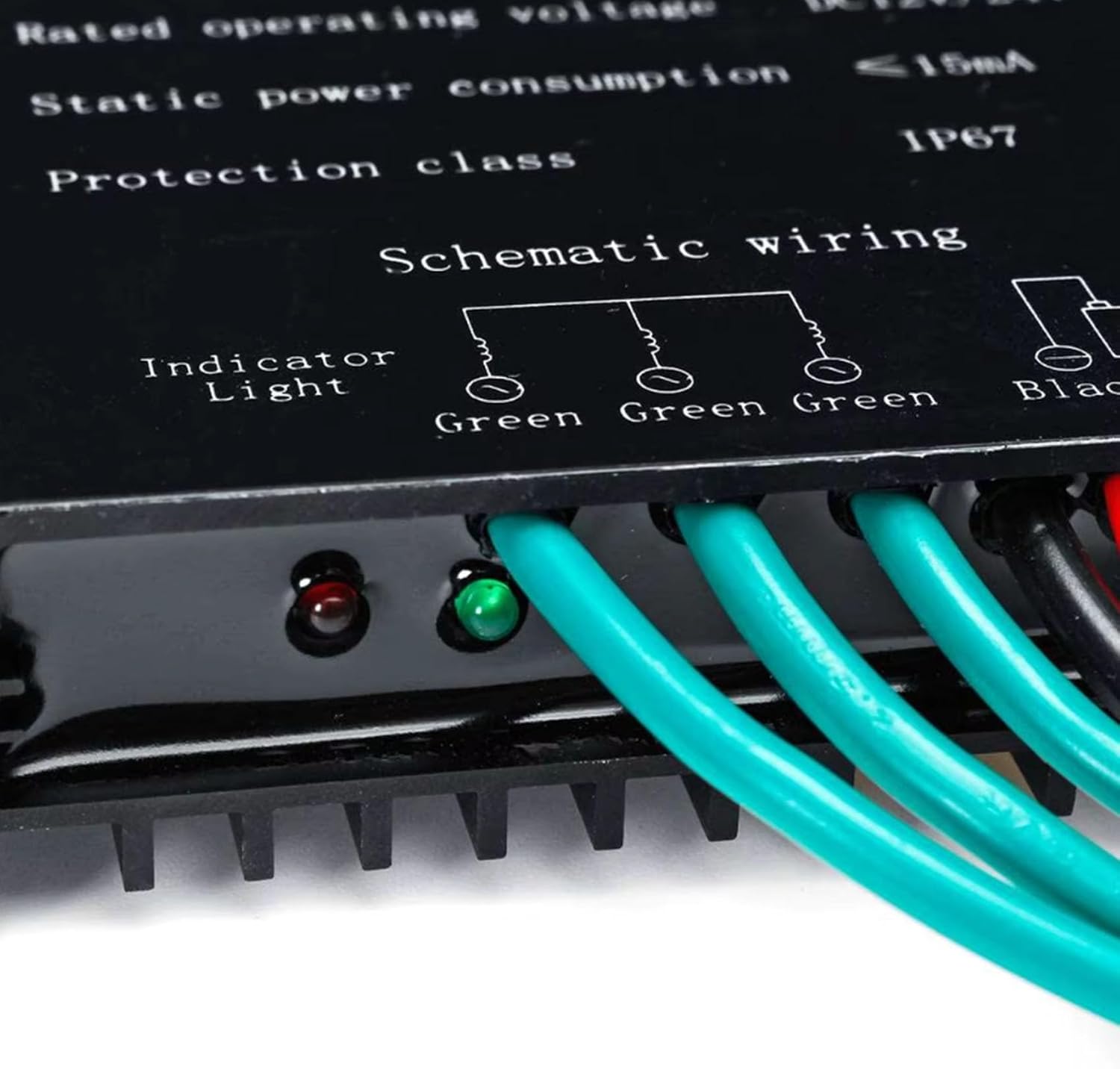 Black,24V, Waterproof Wind Turbine Charge Controller, Low Wind Speed Wind Turbine Regulator Voltage Boost 12V 24V AUTO 48V for Home Camping(10000W)