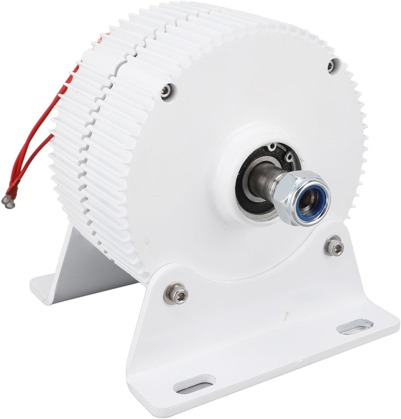 Three Phase Permanent Magnet Permanent Magnet Generator, 3 Phase Double Cob Shaft Synchronous Generator, Alternator 12 V with Base for Wind Turbine (400W)