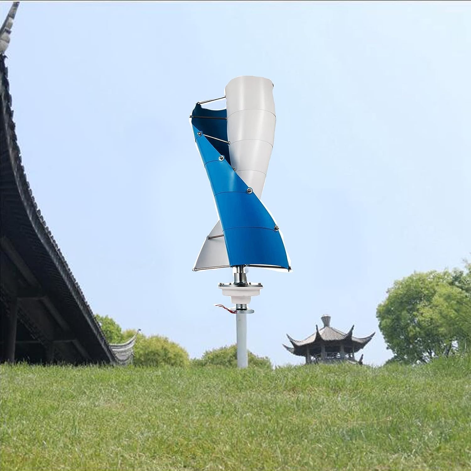 CHRISK Wind Generator for Boats 9000W Vertical Axis Wind Generator with MPPT Controller Maglev Wind Turbine Generator