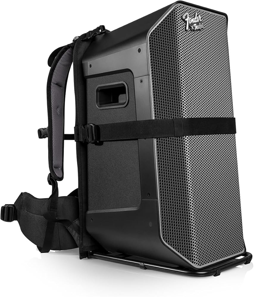 Fender x Teufel ROCKSTER AIR 2 Portable Wireless Bluetooth Speaker with Premium Backpack Bundle Set - Powerful Sound, 58 Hours Playtime, Party & Event Speaker, Mic & Guitar Inputs