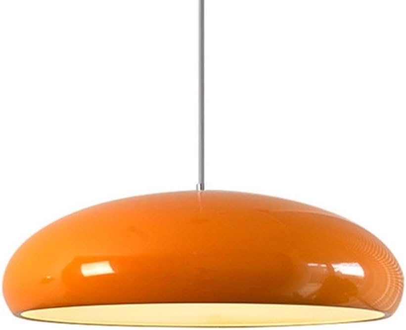 Orange Hanging Light Modern Simple Chandelier Italian Restaurant Pendant Light Tea Room Orange LED Ceiling Light Fixture for Kitchen Island Living Room Bedroom Bedside Dining Room Hallway (Col