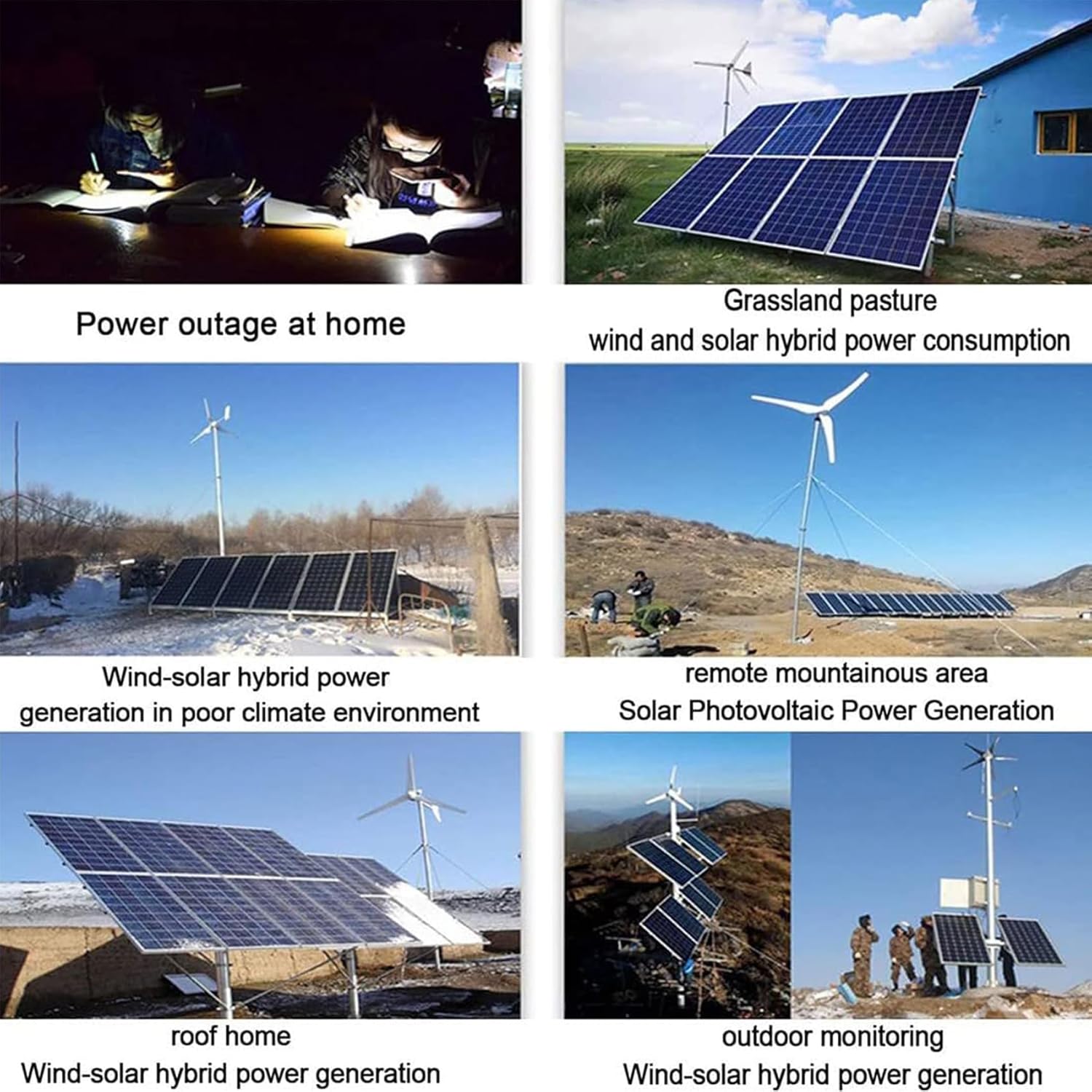 48V,12V/24V/48V Compatible MPPT Wind/Solar Hybrid Controller 2000W with LCD Display & External Dump Load Resistor for Wind Turbine