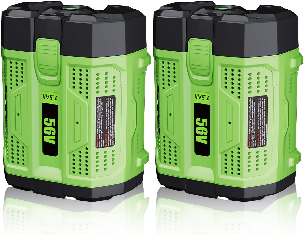 2Pack 56V Lithium-Ion 7.5Ah Replacement for EGO 56V Battery Compatible with EGO Batttery BA2800T BA2800 BA4200 BA1400 Compatible with 56 Volt EGO Power+ Cordless Tools and Chargers
