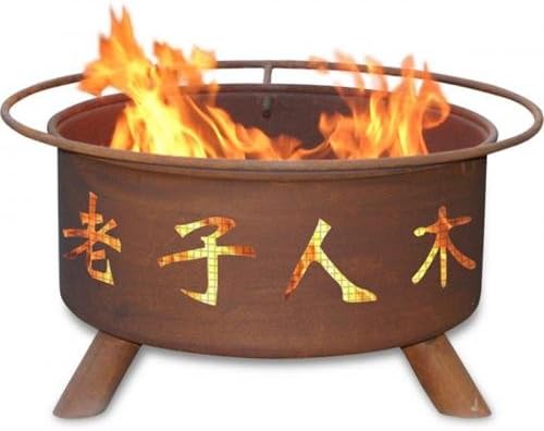 Patina Products F103, 30 Inch Chinese Symbols Fire Pit