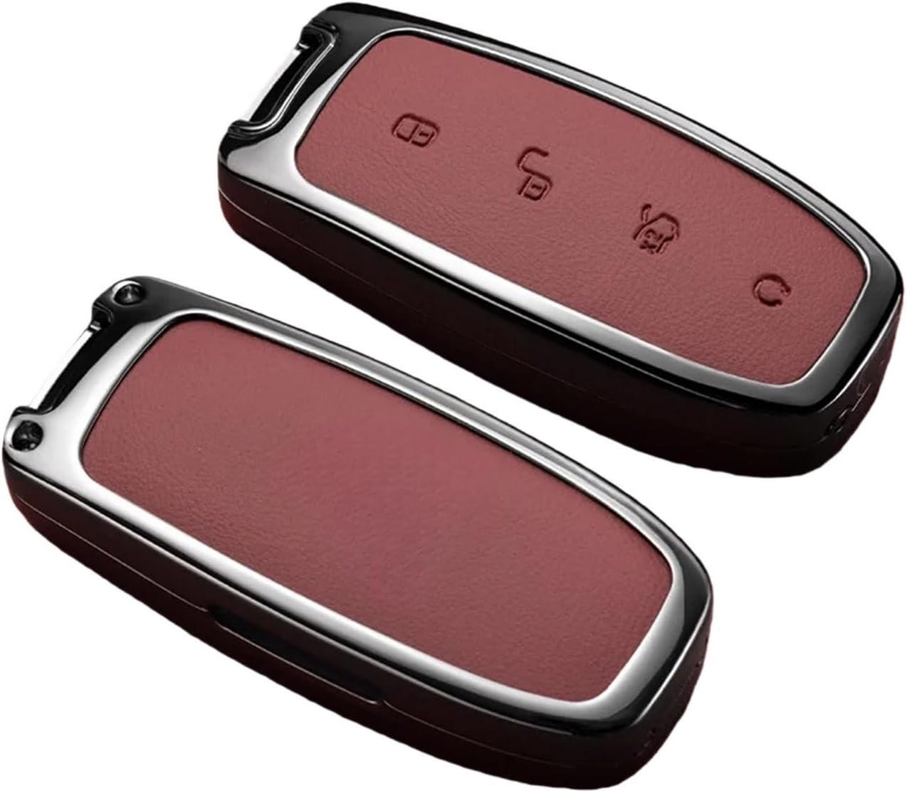 Car Remote Key Case Cover Shell Compatible for Denza D9 DM-i 2022 2023 Interior Protector Auto Keychain Accessories(A-red)