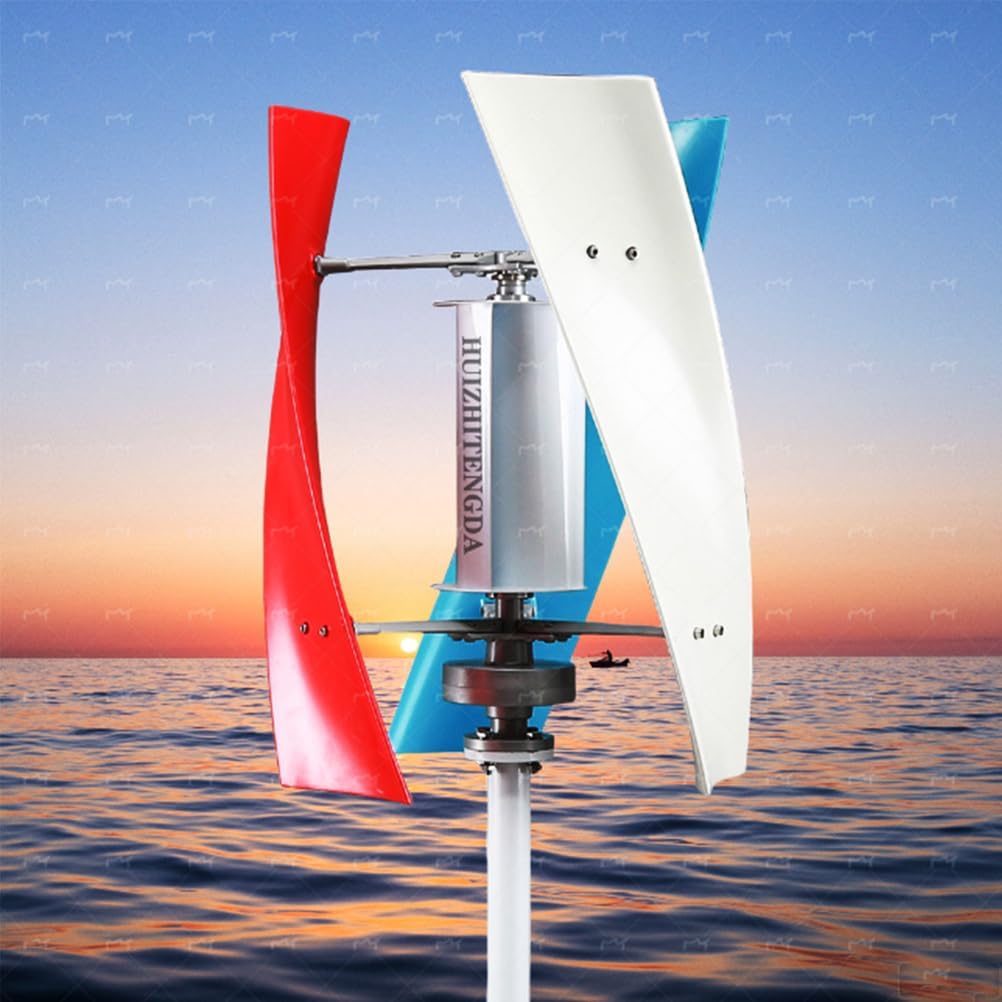 220v,9000W-12000W 12V-220V No Noise Wind Turbine Generator, Windmill Vertical Wind Generat Kit Free Energy Altern with MPPT Controller for Home Use
