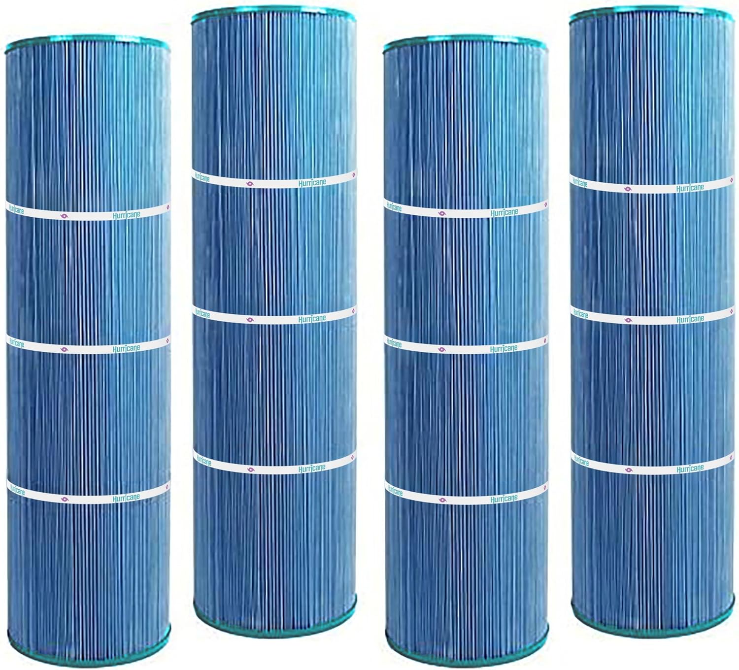 Hurricane Filters 4 Pack HF7489-04M Elite Aseptic Pool Filter Cartridge - Replacement for PA112, Unicel C-7489, Filbur FC-1275, Hayward Super-Star-Clear C-4500, C-4520, CX875XRE