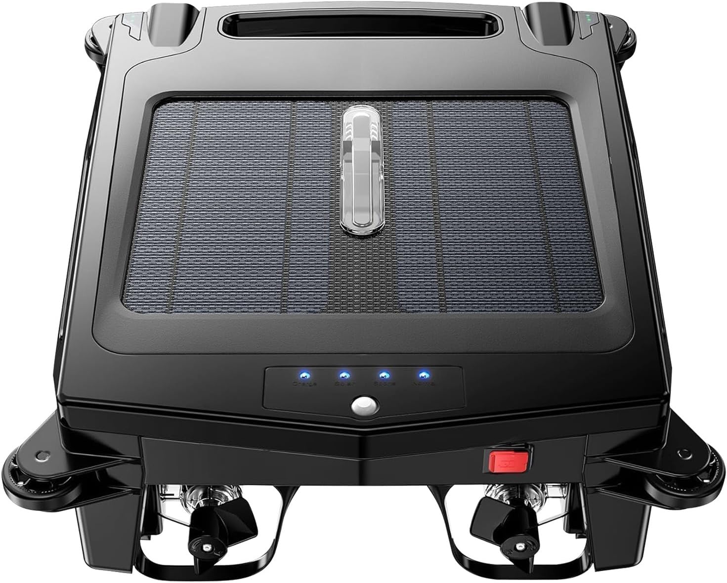 Solar Powered Automatic Robotic Pool Surface Skimmer Cleaner with APP Support & Dual Charging Modes, Auto Robotic Pool Skimmer Ideal for Most Swimming Pool Types