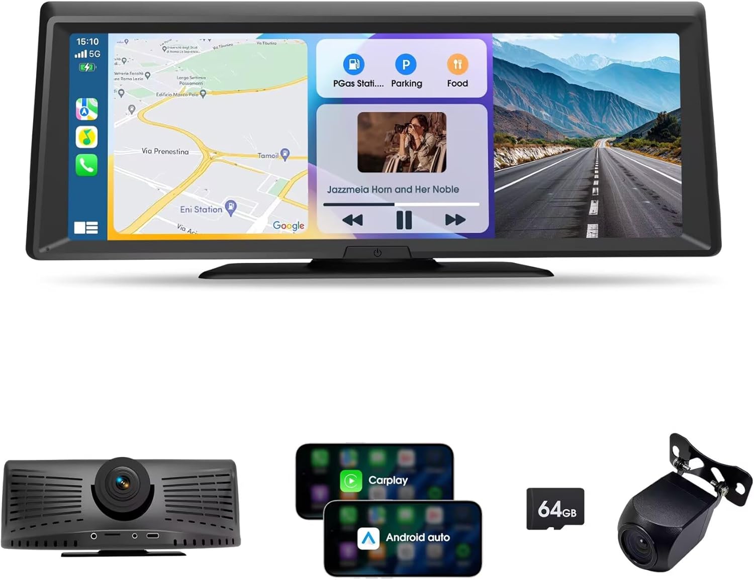 Wireless Portable CarPlay Screen，8.1