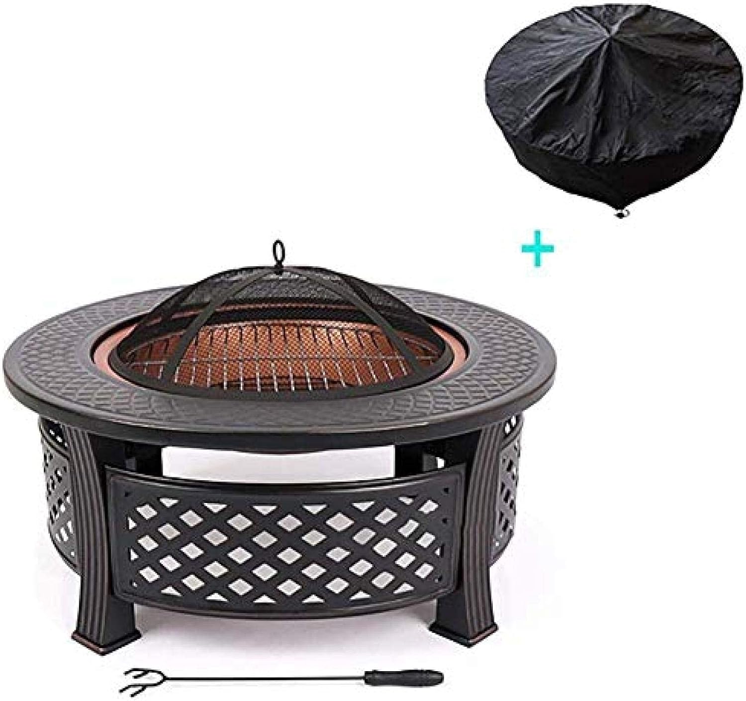Fire Pit BBQ Grill Fire Bowl Bowl Barbecue Stove Outdoor Yard Barbecue Grill Coal Stove Brazier Coal Heating Stove Indoor Stove Grill