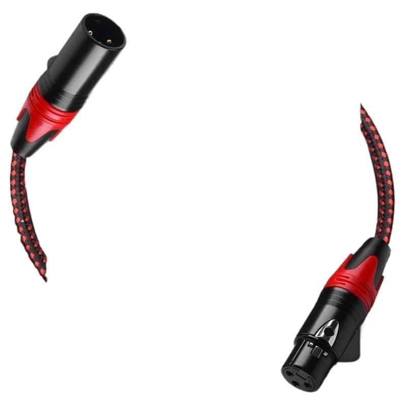 XLR Cable Male to Female 3-pin Balanced Microphone Audio Cable for MICR Mixers Studio Podcasts Amplifier Camera Camera(Pack of 2,1.5m)