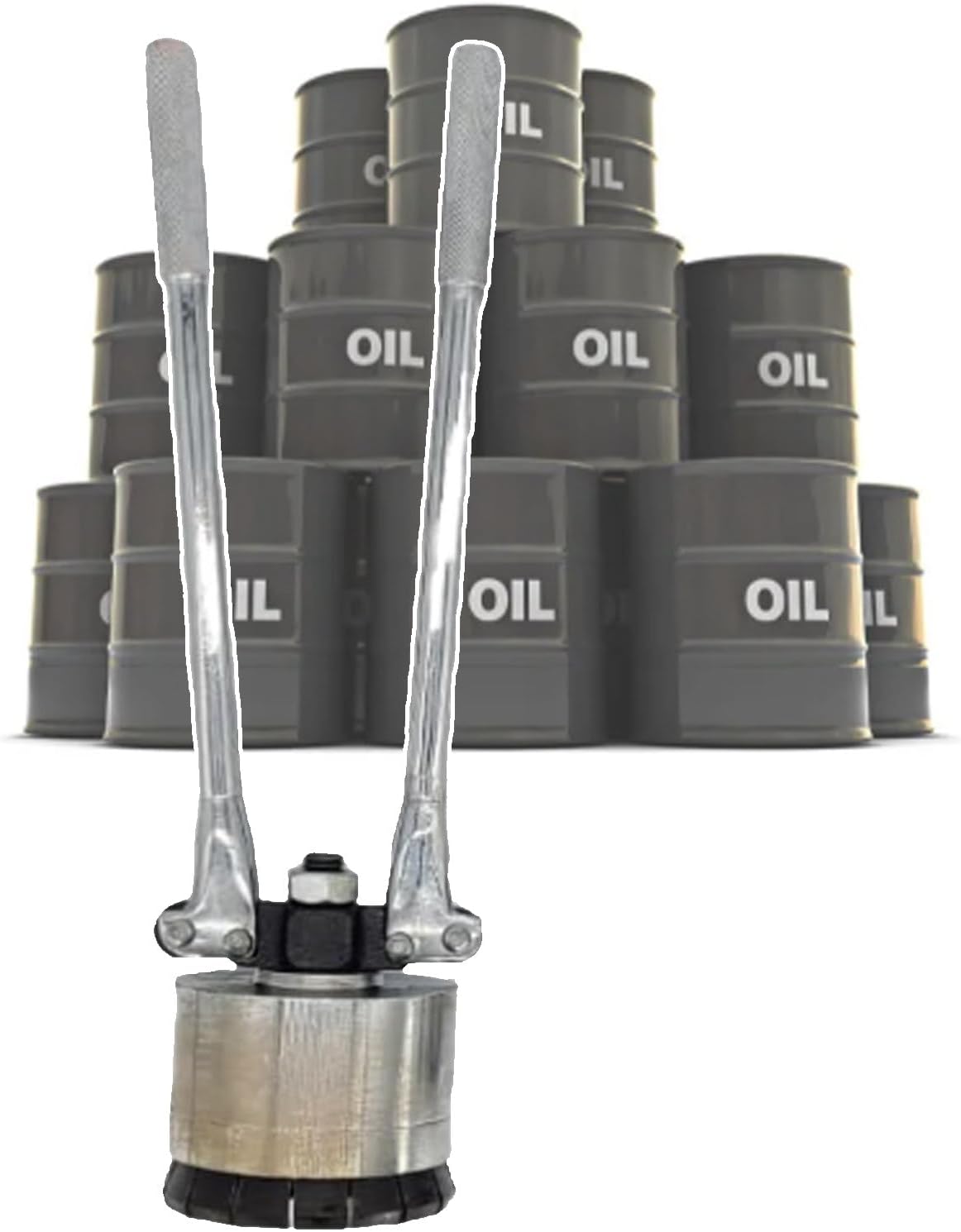 200L Oil Drum Pressure Cap Sealing Barrel Crimping Tool, 35&70Mm Crimper Sealer, 53 Gallon Manual Oil Barrel Sealing Machine,70Mm-70mm