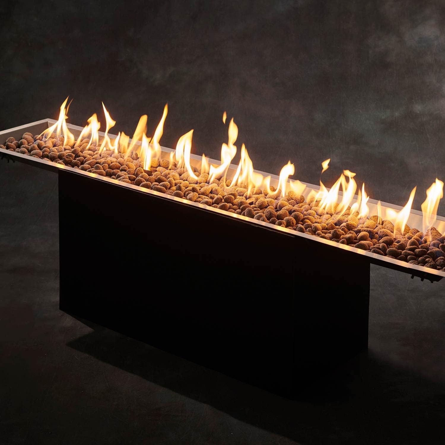 The Outdoor GreatRoom Company Linear Crystal Fire Plus Spark Ignition Fire Pit Burner Kit (CFP1264), 12x64-Inches
