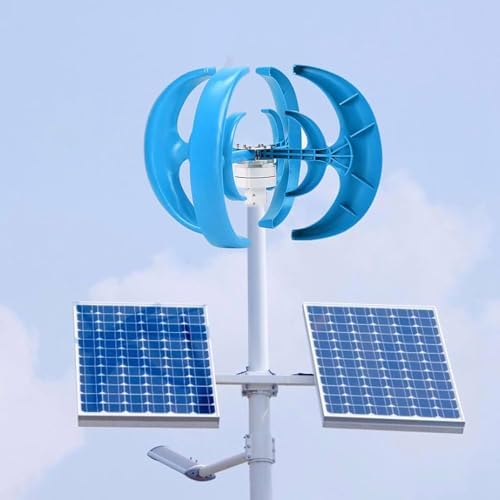 2000W Vertical Wind Turbine Generator Kit - High-Efficiency 12V Wind Energy System for Home Power, Eco-Friendly Renewable Energy Solution, Black Wind Generator Equipment