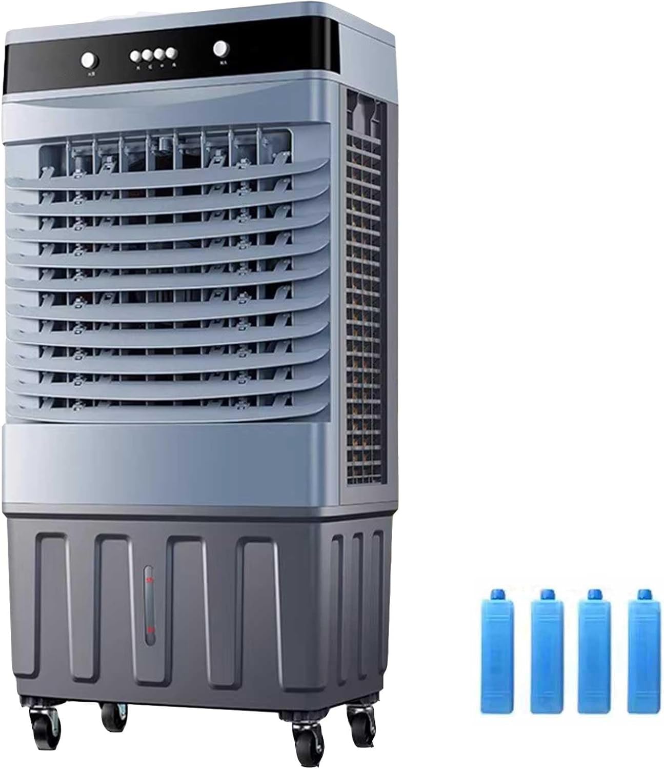 Swamp Cooler Air Conditioner with Water Tank, Evaporative Air Cooler with 4 Ice Box, Quiet Operation, 3 Wind Speeds for Outdoor Indoor Use(100cm/39in)