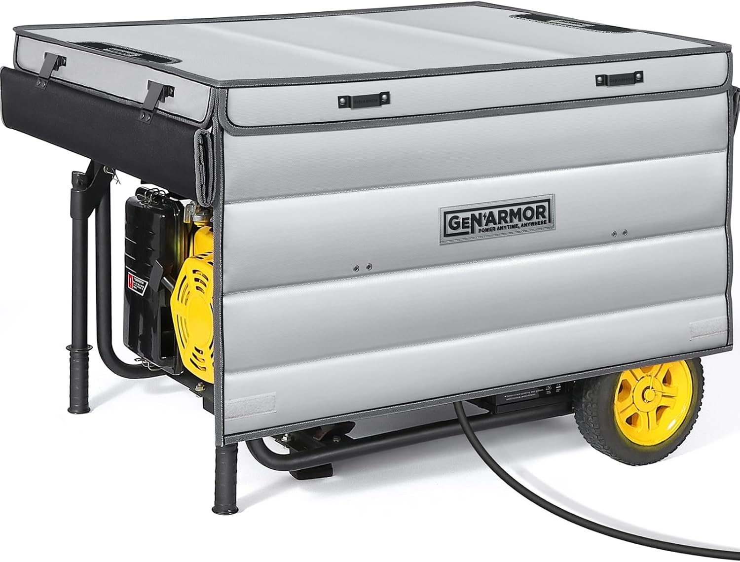 GenArmor Generator Tent Cover while Running, 100% Waterproof Heavy Duty Tarps Generator Enclosure, Portable Outdoor Generator Sheds for outside for Most 4000w~13000w Generators Grey