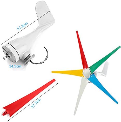 8000W AC Permanent Wind Turbines Generator 5-Nylon Blades 12/24/48V w/Controller Household Power Generator for Solar Streetlight