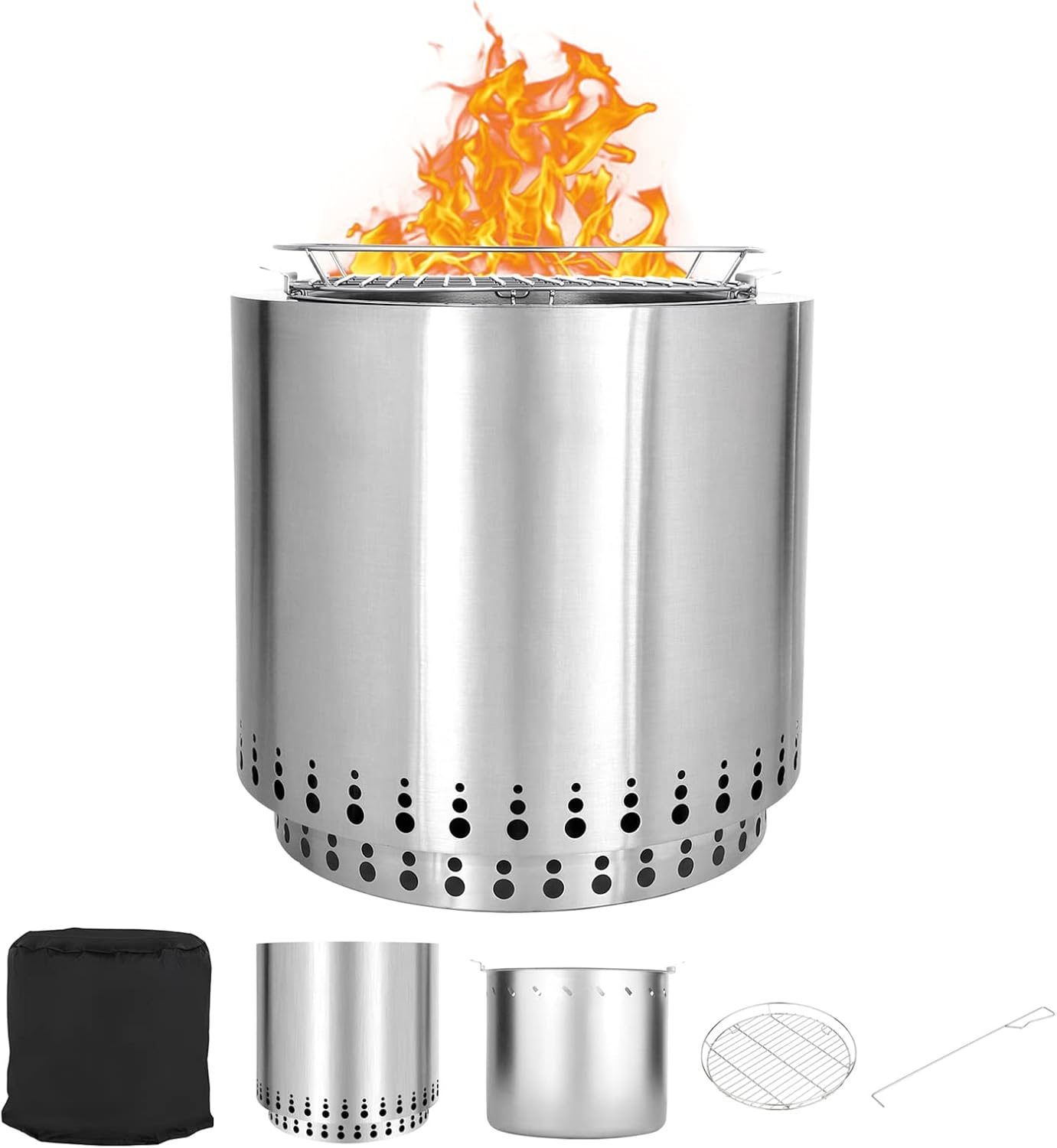 Sophia & William Smokeless Wood Burning Outdoor Fire Pits Stove, 17