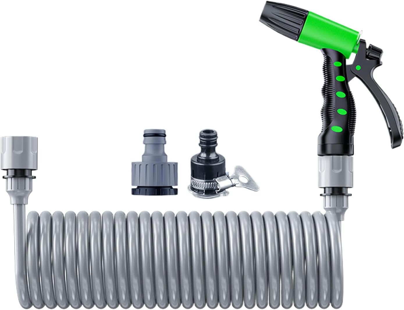 Expandable Hose - Rubber Garden Hose - 4-Layer Latex Core Pressure Resistant 66ft Watering Pipes for Construction Site, Pool Maintenance, Car Washing, Yard